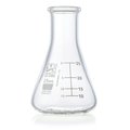 Globe Scientific Flask, Erlenmeyer, Globe Glass, 25mL, Narrow Mouth, Dual Graduations, ASTM E1404, 12/Box 8400025